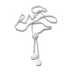 Twin Dots Halsband Silver 50 cm