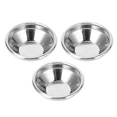 3pcs Coffee Portafilter Filter Basket Stainless Steel Pressurized Porous 54mm Portafilter Single