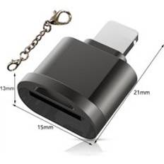 För iphone kortläsare micro sd tf kortläsare adapter för ios 13 ovan system extern otg minneskortläsare för iphone 12 11