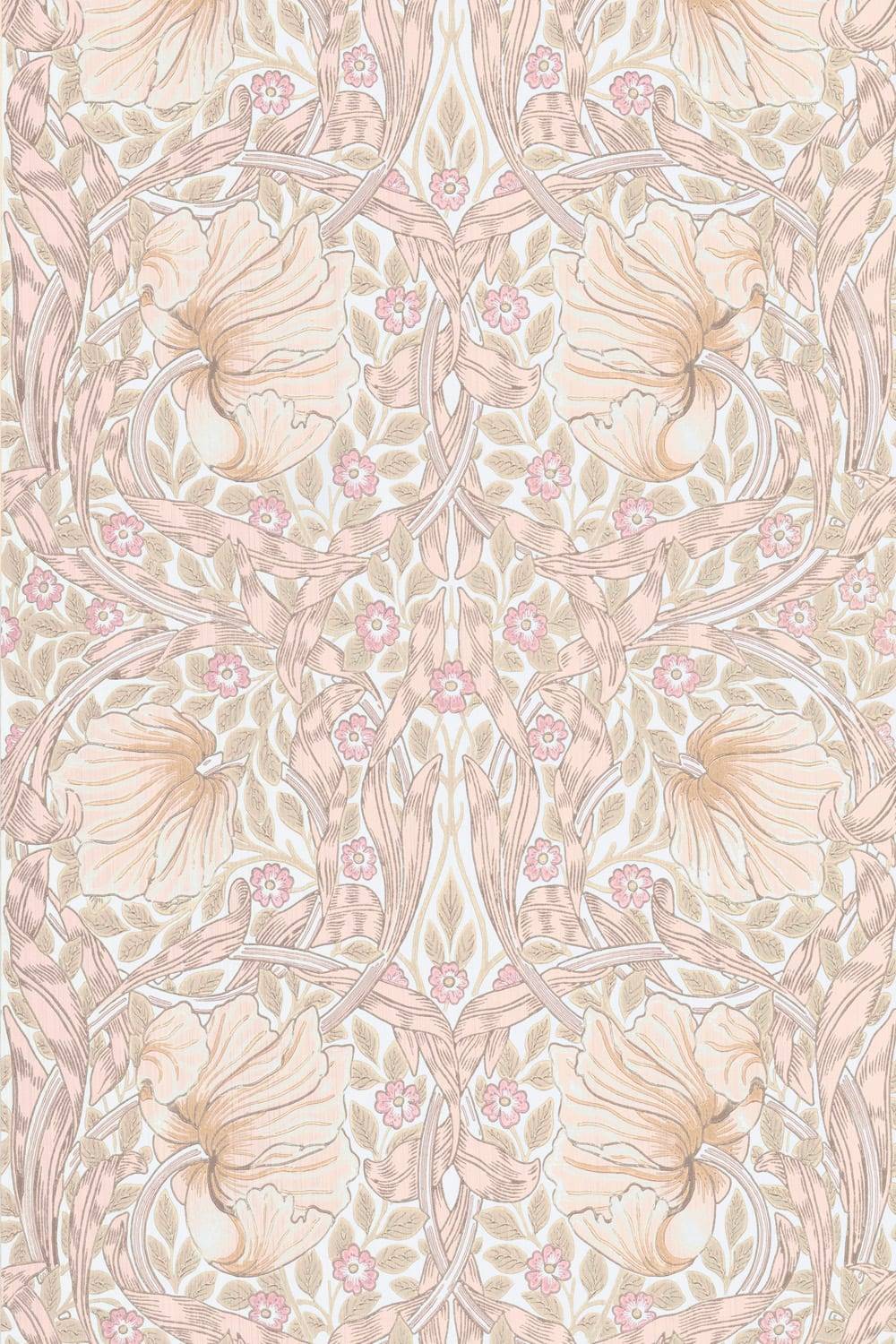 Tapet Pimpernel Cochineal Pink från William Morris & Co
