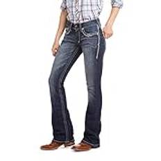 ARIAT dam R.e.a.l. Mid Rise Stretch Entwined Boot Cut Jeans, Hav, 31 S
