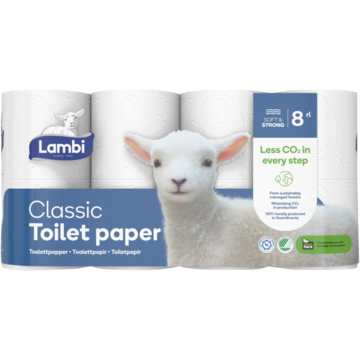 Toalettpapper Lambi Classic Vit 3-lag 40-pack