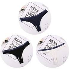 Sexig g-string bomull dam trosor trosor t rygg underkläder sömlös stringtrosa bikini låg midja stringtrosa dam 3 st - 3 / L