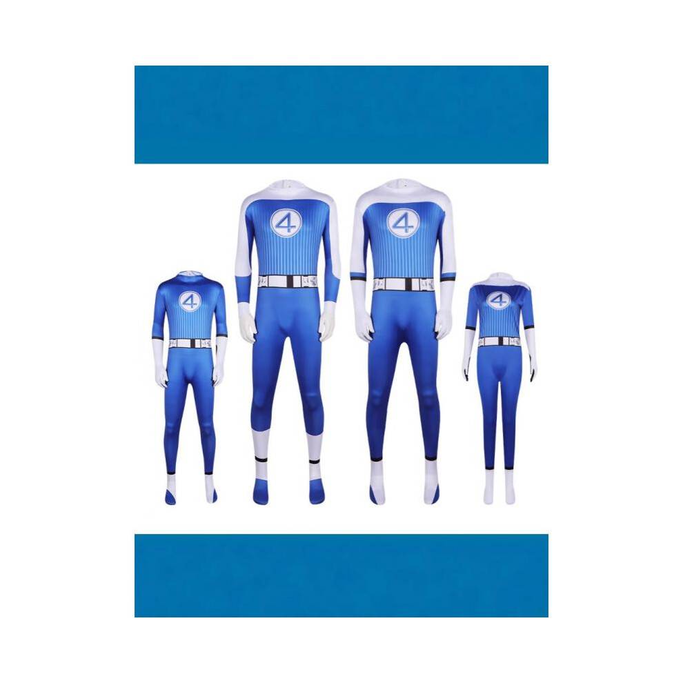 (Mr. miracle complete set, S) Fantastic Four Cosplay Costume Human Torch Invisible Woman Richards Jumpsuit Superhero Outfit