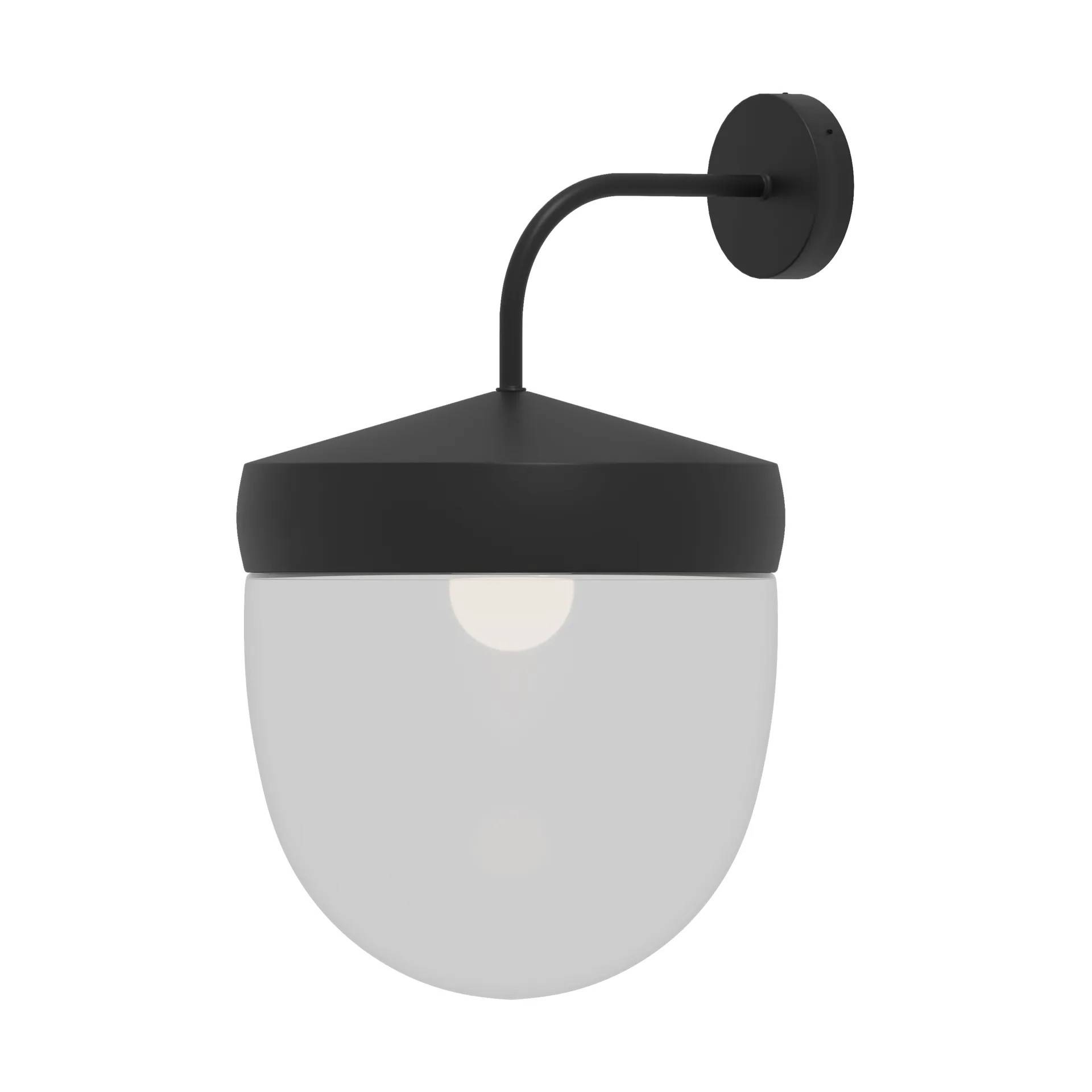 Noon Pan vägglampa klar 30 cm Svart