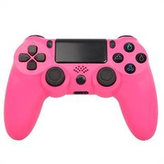 Trådlös spelkontroll Gamepad för PS4 Speljoystick med högtalare och stereoheadsetuttag - Rosa
