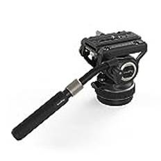 SMALLRIG DH10 Heavy Duty Tripod Fluid Video Head med Flat Base and Adjustable Handle, Quick Release Plate för MFT Video Head Mount Plate, Load up to 22Ibs, för Video Cameras, DSLR Cameras 4165