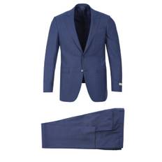 Canali Peak Lapel Stretch Suit in Denim Blue | Canali | Norton Barrie - 48 UK