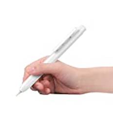 MoKo Holder Case Compatible with Apple Pencil 1st Generation, Retractable Protective Pen Cover Light PC Pencil Accessory with Sturdy Clip for Apple Pencil 1st, White