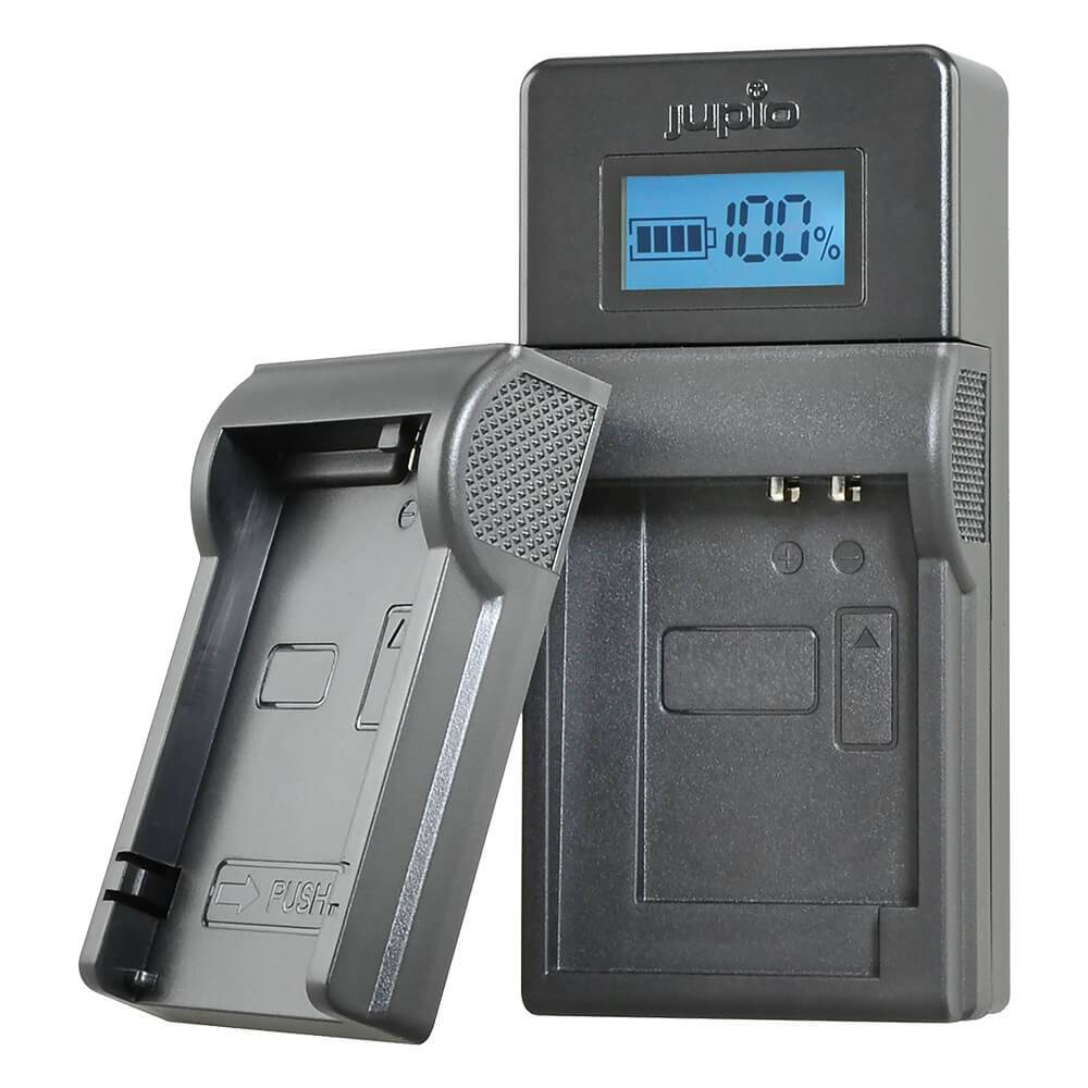 Jupio USB Batteriladdare för Nikon/ Fuji/ Olympus 3,6-4,2V batterier