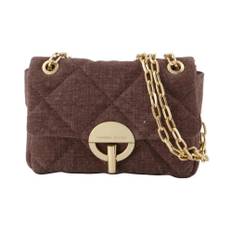 Vanessa Bruno, Tasker , Dame, Brun, ONE SIZE, Uld, Moon Skuldertaske - Linned - Brun
