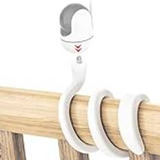 auvstar Universal babymonitorhållare – utan borrning, babykamerahållare, spjälsäng kamerastativ med 1/4 skruvvridning, kompatibel med Arlo, Motorola, Hello Baby och de flesta bildskärmskameror (vit)