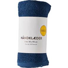 BASIS håndklæde 2-pak 65x130 cm - blå (På lager i butik)