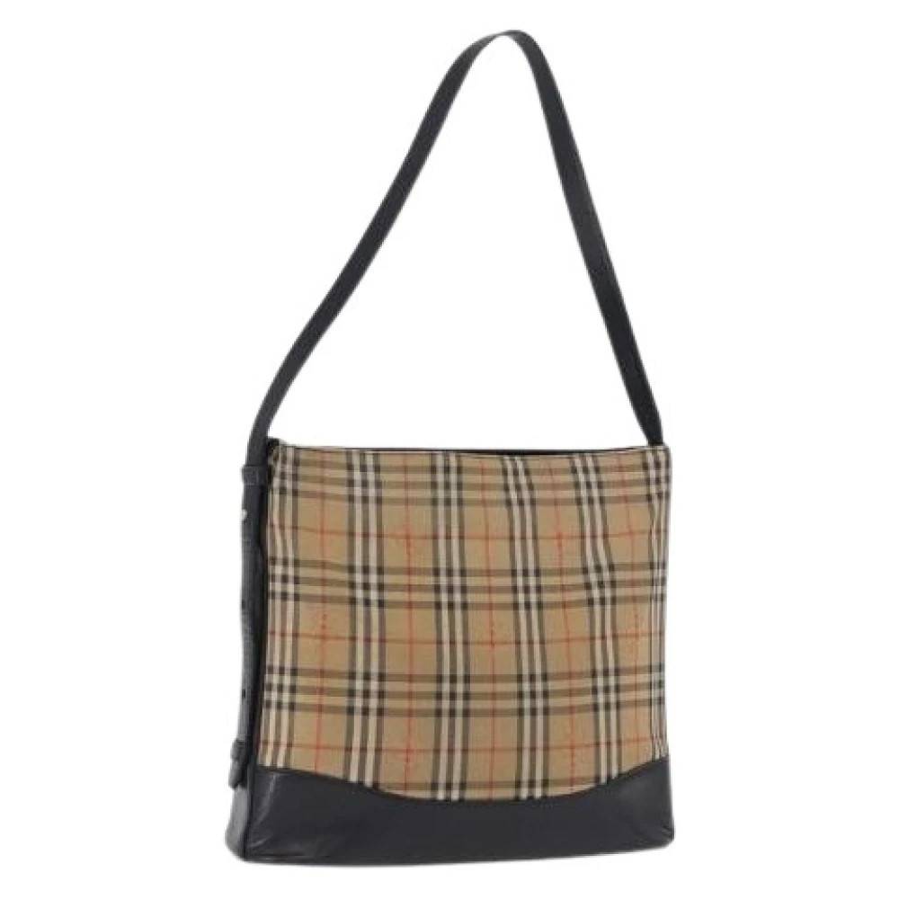 Burberry Vintage Pre-owned Canvas Shoulder Bag - Vintage - Dame - Beige - ONE SIZE - Uld