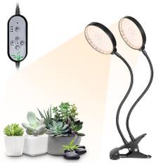 USB Plant Grow Light 312 LEDs Solljus Full Spectrum Justerbar Desktop Clamp Växande lampa för inomhusväxter 5 dimbara nivåer 4812H Timer 2 heads