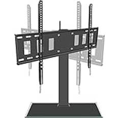 TV-bord, multifunktions TV-stativmontering, bordsskiva TV-stativ med 50° vänster och höger rotation, bordsskiva TV-bas ta bort basen, kan användas som väggmontering, passar 50-80 tums TV-stativ