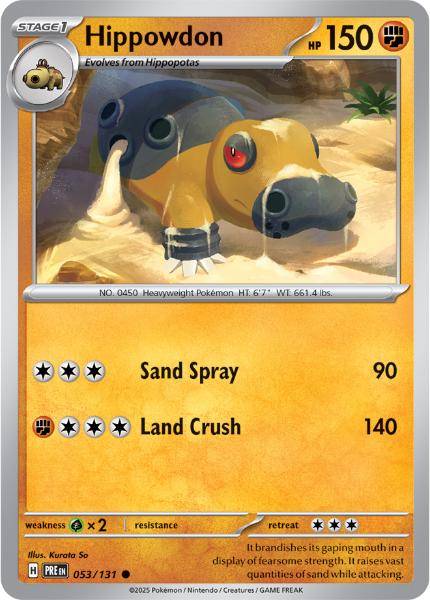SV8.5 - Prismatic Evolutions - 053/131 - Hippowdon - Common - Reverse Holo