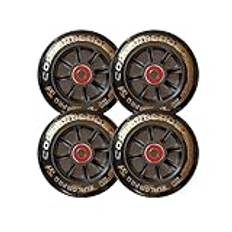 Rullskridskohjul, Inline Skate Ersättningshjul Utomhus & Inomhus 4/6 Pack 85A 100MM/110MM Inline Skate hjul med lager Byte av rullskridskohjul(Black,110mm*4)