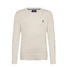 RALPH LAUREN KIDS Combed Cotton-Ls Cable Cn-Tp-Swt |Kräm |163-174