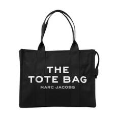 Marc Jacobs, Taske, Dame, Sort, ONE SIZE, Uld, Canvas Tote Taske med Jacquard Logo