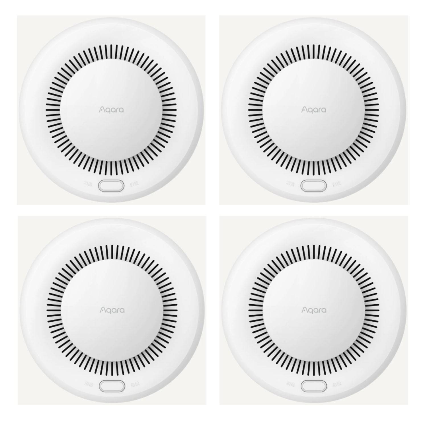 Aqara - Smoke Detector SD-S01D (4 Pack Full-Home Smart Fire Safety Bundle