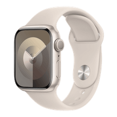 Apple Watch Series 9 GPS 41mm Aluminium case med starlight sport band M/L