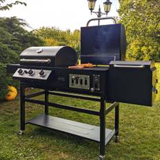 Kombinerad kol- & gasolgrill med rök | Cleaveland + Karta med möbeltassar