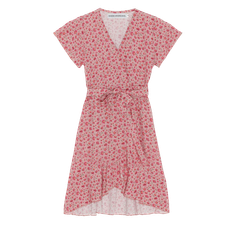 Milly Wrap Dress Kids Pink Flower - 4 Years