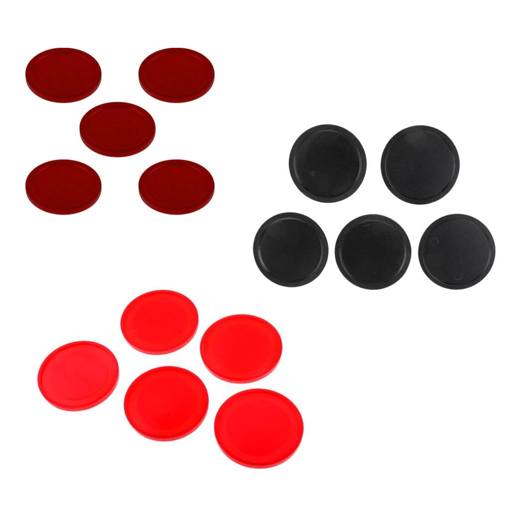 5 delar airhockey ersättningspuckar för airhockeybord i full storlek - Svart 50mm