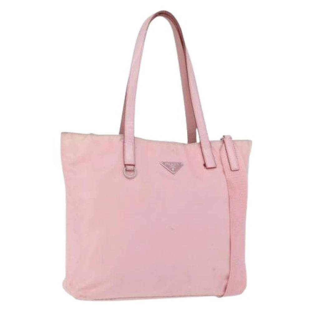 Prada Vintage Pre-owned Vintage Nylon Tote Bag - Vintage - Dame - Lyserød - ONE SIZE - Nylon
