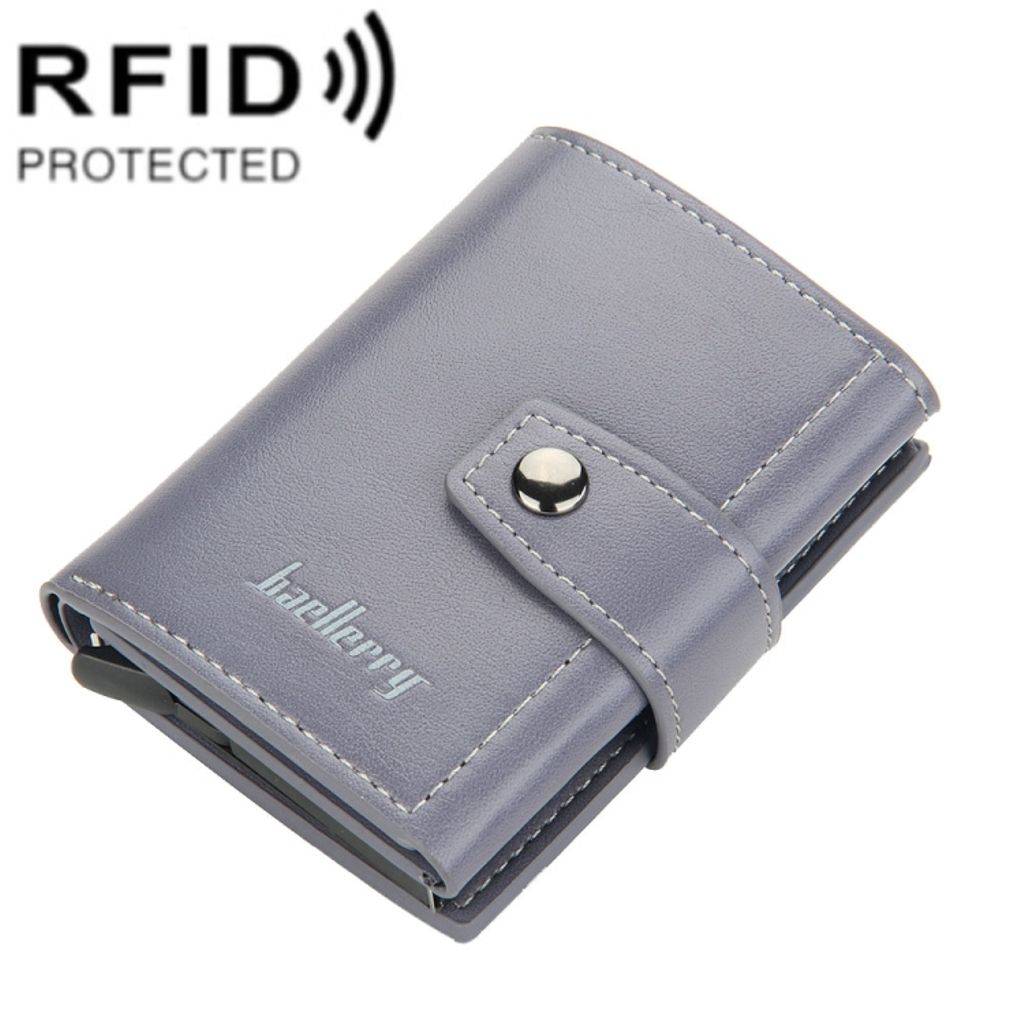 Baellerry RFID metall korthållare med spänne – Grå