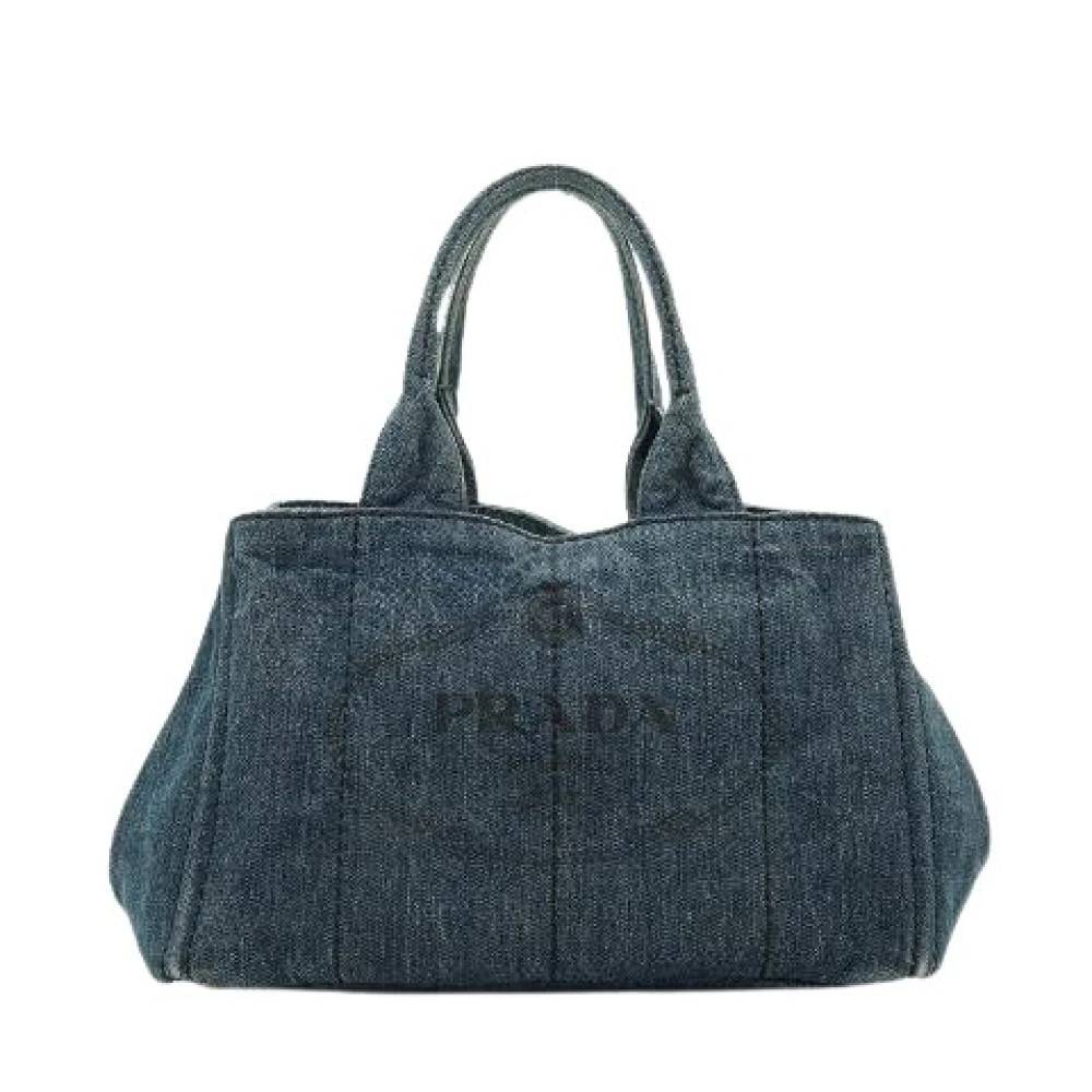 Prada Vintage - Pre-owned Canapa Tote Bag Vintage - Dam - ONE Size - Denim