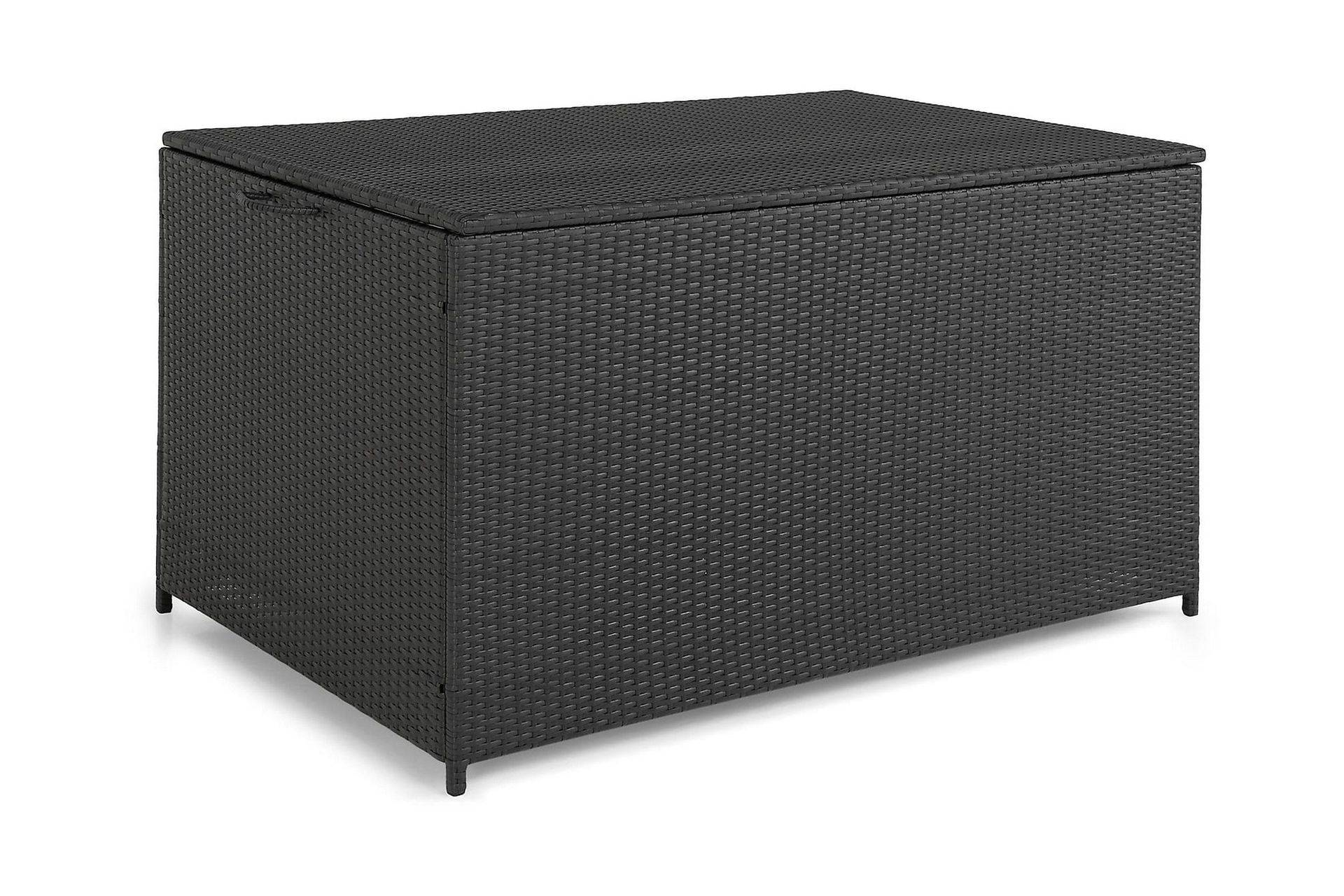 Comfort Garden Sydney vattentät dynbox Large utomhus - Dynlåda i konstrotting (B140xD80xH90 cm) Svart Dynboxar & dynlådor Plast