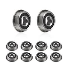 EXLECO 10 F695-2RS kullager 5 mm miniatyr spårkullager metall dubbla avskärmade lager frictionless metallhjul lager skateboard Bearings kolstål precisionslager skridskoåkning tillbehör 5 x 13 x 4 mm