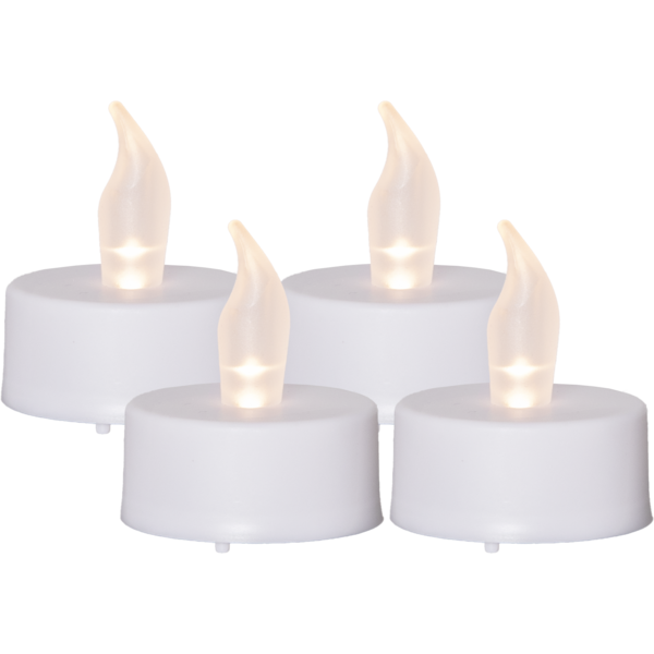 LED-värmeljus Star Trading Paulo, vit, timer, 4-pack