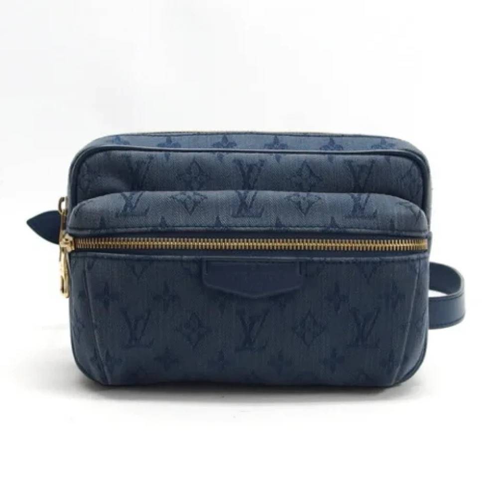 Louis Vuitton Vintage Pre-owned Stof louis-vuitton-tasker - Vintage - Dame - Blå - ONE SIZE - Tyl