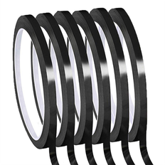 6 ruller 1/8 tommer tynd whiteboard whiteboard whiteboard tape med tør slettelinje (sort)