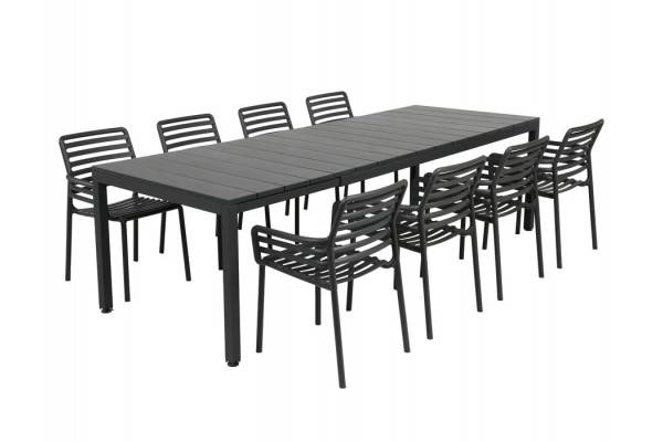 Nardi Rio Doga Havemøbelsæt 210-280cm - Antracit