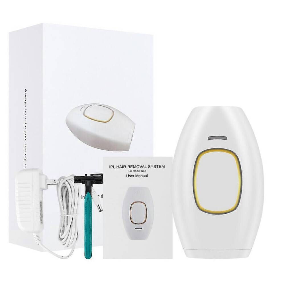(EU plug, white) Ipl Hair Removal Laser Permanent Machine Face Body Leg Home Device US/UK/EU/AU Plug