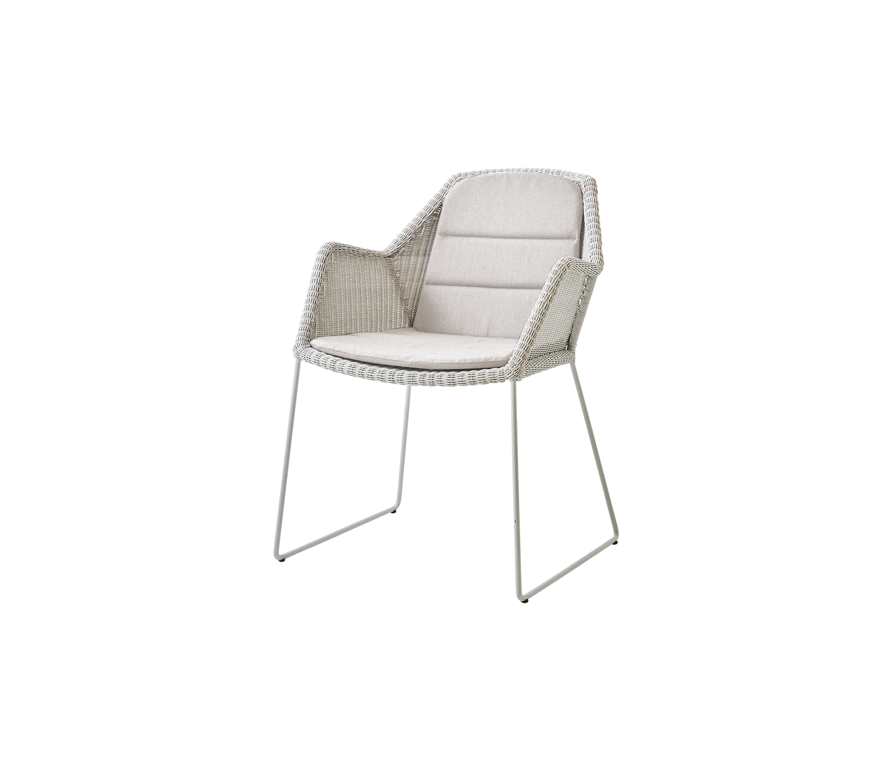 Breeze stol inkl. hynde fra Cane-line White grey / Sand - Cane-line Natté - Jacobsen Plus