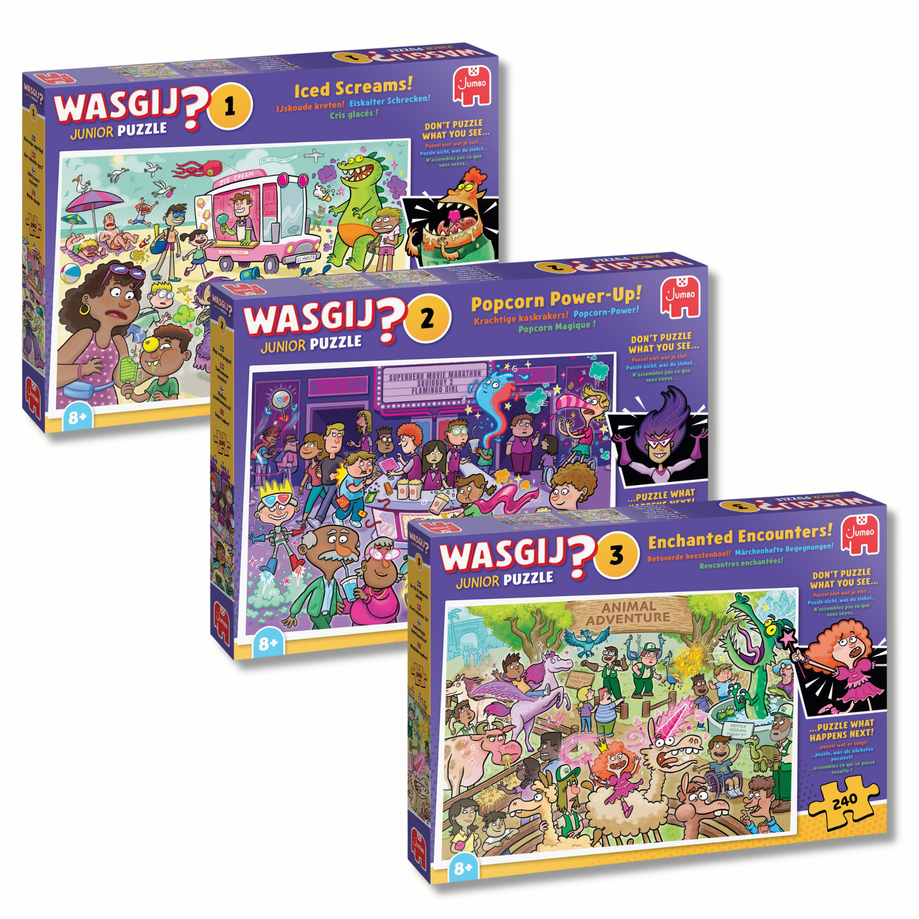 Wasgij Junior 3 x 240 Piece Jigsaw Puzzle Bundle - Default Title