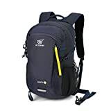 SKYSPER LANTC 20 lätt vandringsryggsäck, 20 l, liten ryggsäck med ryggventilation, vandringsryggsäck av andningsbar 3D Air Mesh polyester camping, utomhus, vandringsryggsäck, Lantc20 marinblå,