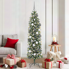 Konstgjort smalt julträd Grön 180 cm PVC