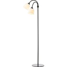 Glow gulvlampe med 2 arme Ø12 cm, Opal/sort