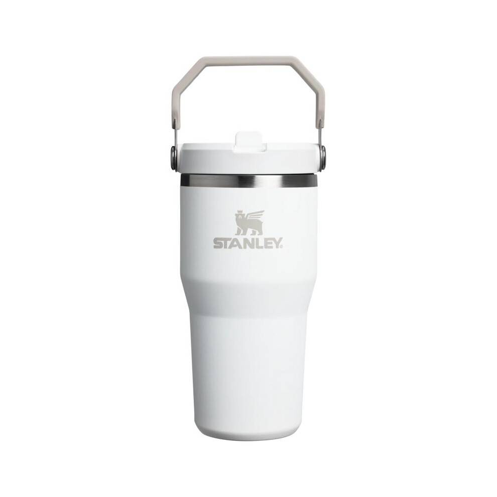 (Dark gray) IceFlow Flip Straw 2.0 Tumbler 0.6L White Foldable Straw Vacuum Insulated Stainless Steel Portable Travel Cup