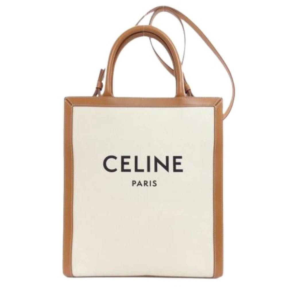 Celine Vintage Pre-owned Canvas Tote Bag - Vintage - Dame - Hvid - ONE SIZE -