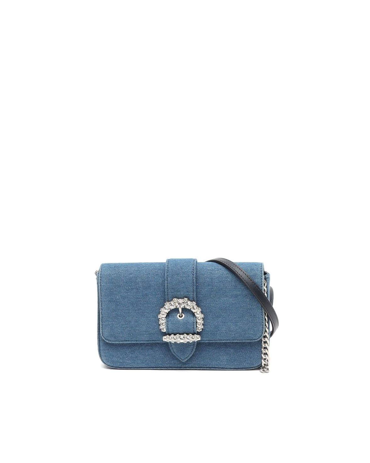 Jimmy Choo Denim Cheri Wallet On Chain Bag - Blue - One Size