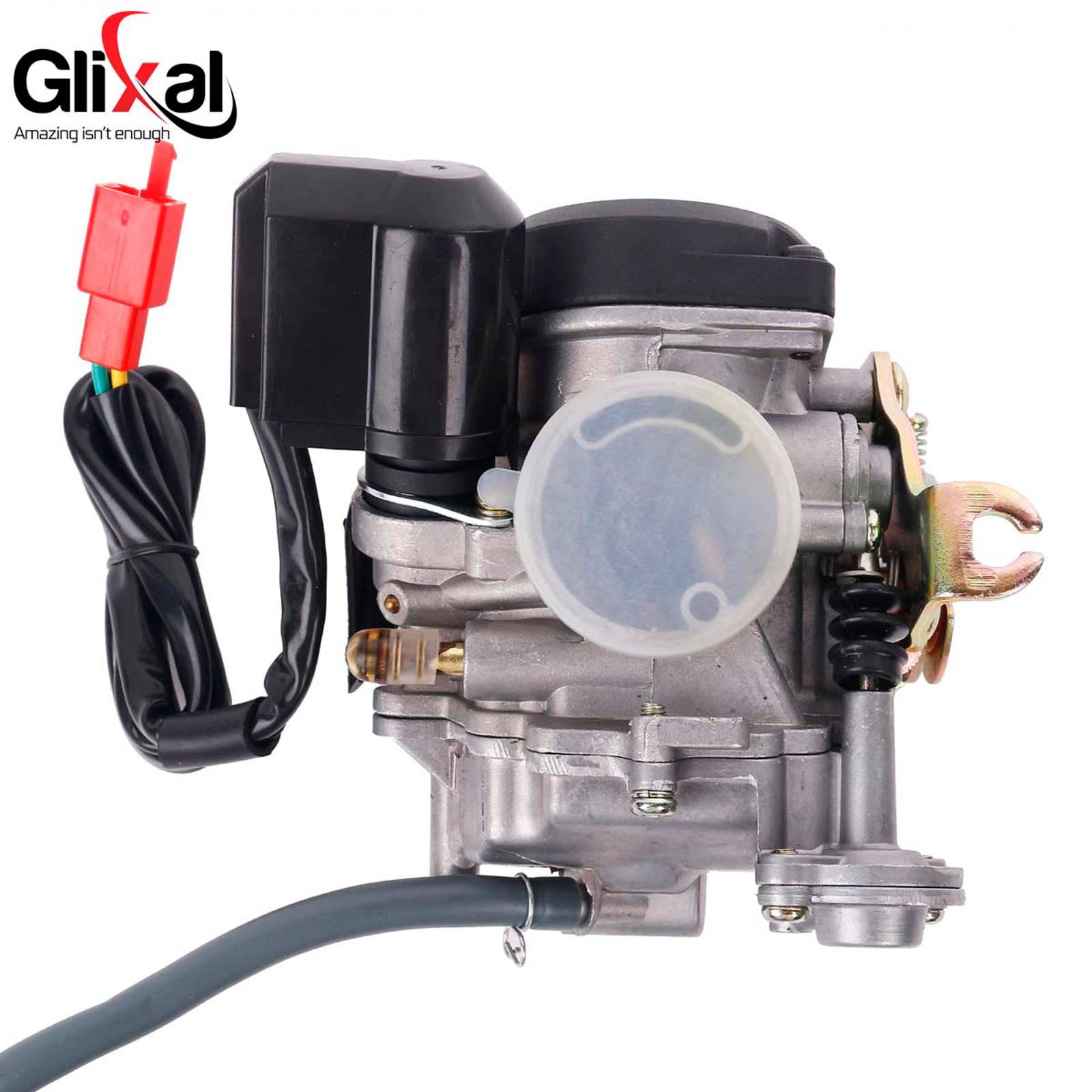 Glixal 20mm Big Bore Carb CVK Carburetor for Chinese GY6 49cc 50cc 60cc 80cc 100cc 139QMB 139QMA Scooter Moped ATV Go-Kart