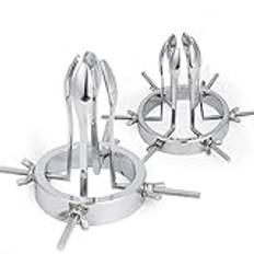 Peadxuno Vaginal Spreader Anal Dilator Anal Sexleksaker Metall Spekulum Vaginal Anal Dilatation Anal Expander Metal Anal Plug for Women Sexleksaker för par Extreme Sex(2st, Version A+B)