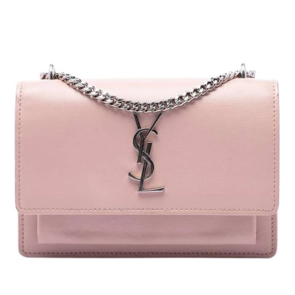 Yves Saint Laurent Vintage Pre-owned The Sunset Mini Shoulder Bag - Vintage - Dame - Lyserød - ONE SIZE - Uld